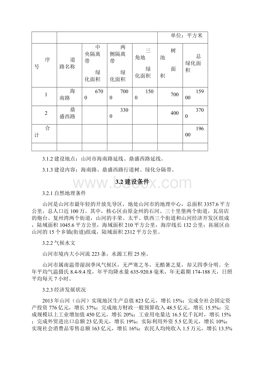 XX城市道路绿化工程项目建设实施可行性研究报告.docx_第3页