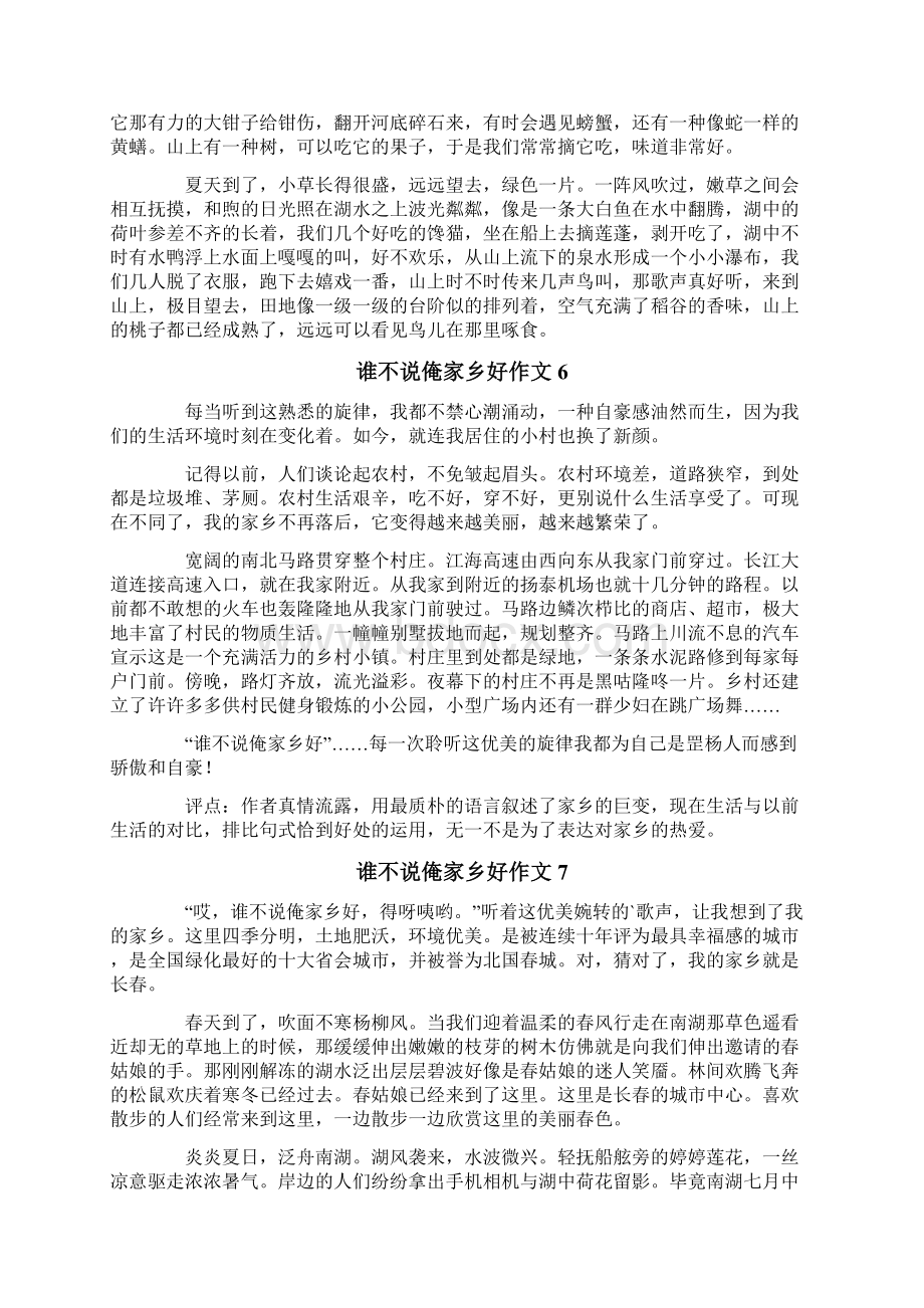 谁不说俺家乡好作文精选10篇.docx_第3页