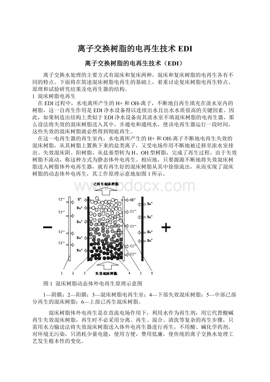 离子交换树脂的电再生技术EDI.docx_第1页