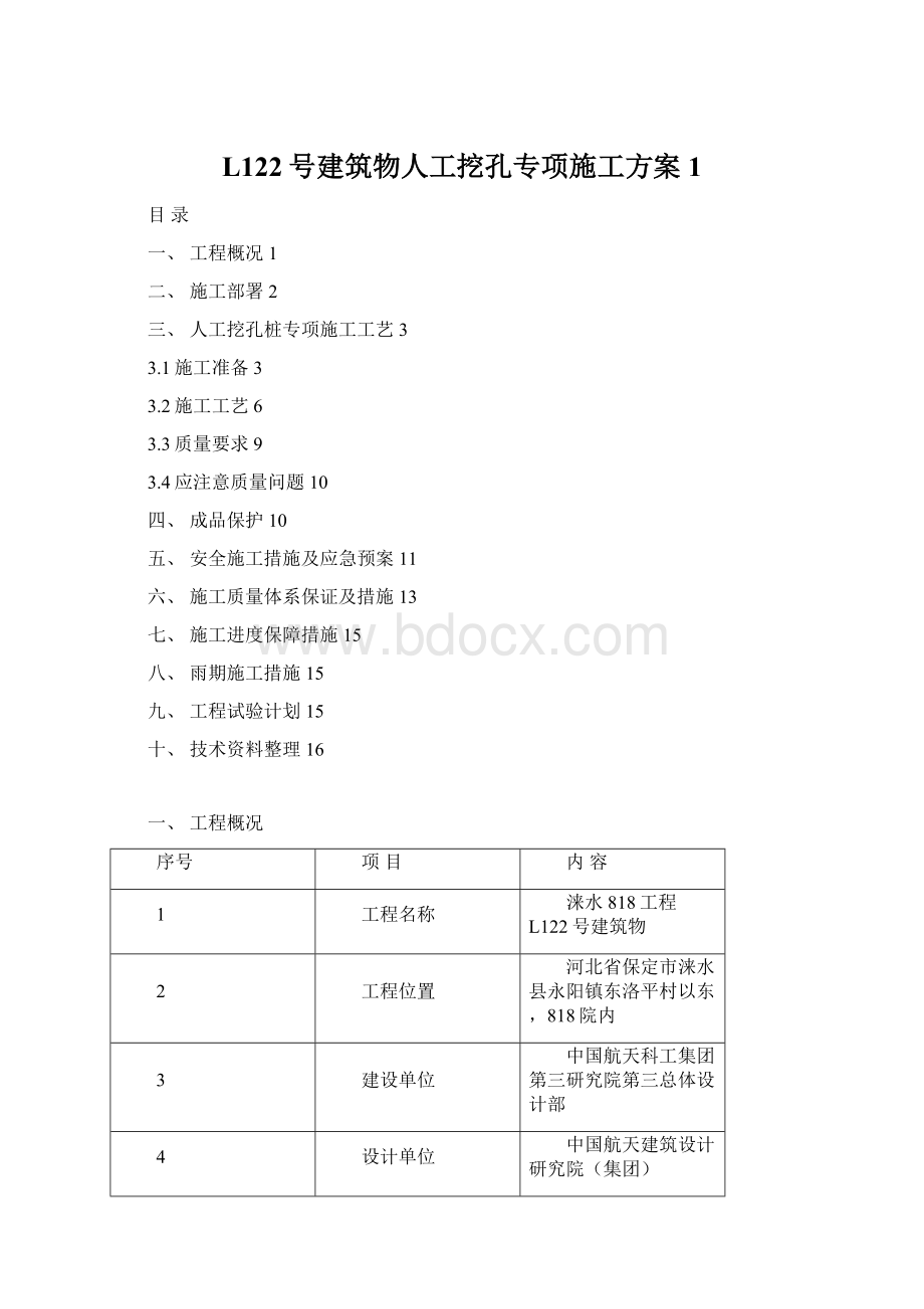 L122号建筑物人工挖孔专项施工方案1.docx_第1页