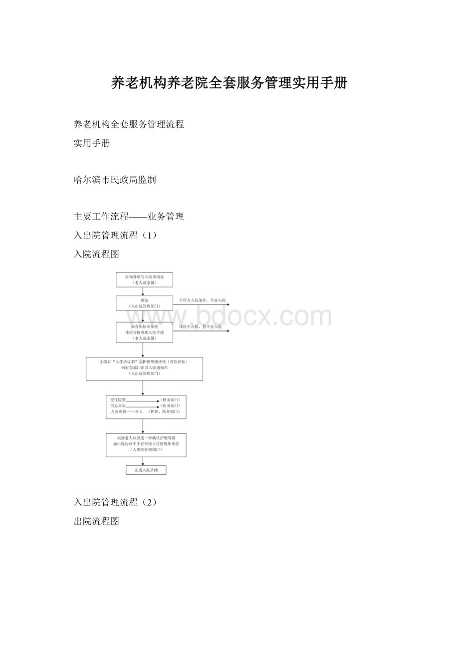 养老机构养老院全套服务管理实用手册文档格式.docx