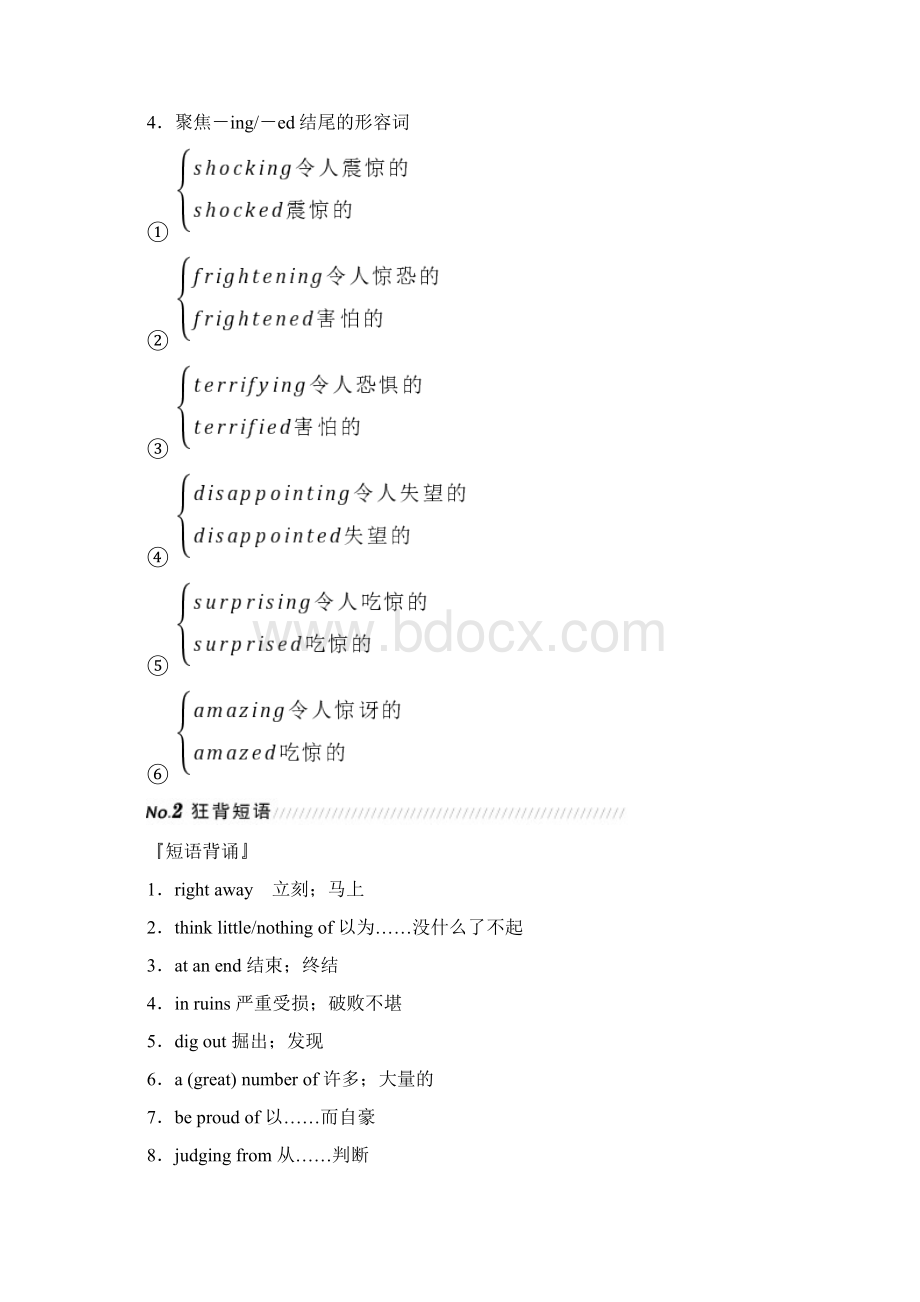 高考冲刺英语 总复习人教版教材知识梳理必修一 Unit 4.docx_第3页