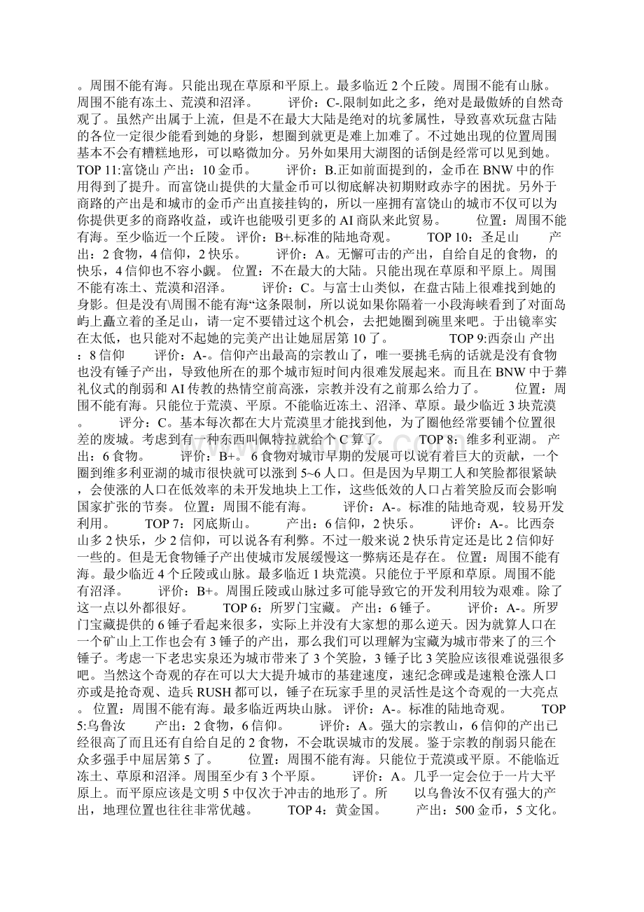 文明5中的自然奇观分析及排名.docx_第2页