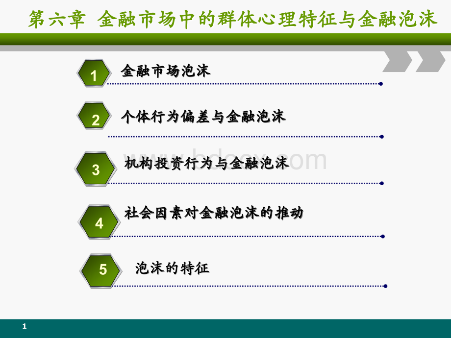 第六章市场中的群体心理特征与金融泡沫.ppt_第1页