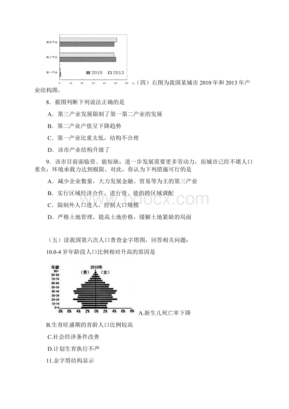 届上海市闵行区高三下学期教育质量调研考试二模地理试题及答案 精品文档格式.docx_第3页