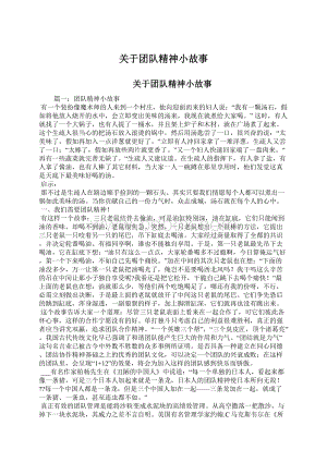 关于团队精神小故事文档格式.docx