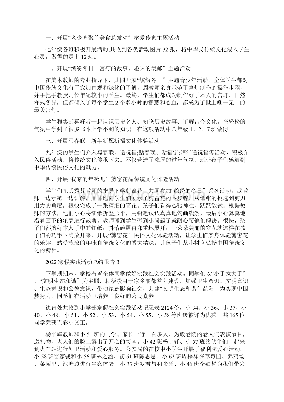 寒假实践活动总结报告10篇Word文件下载.docx_第2页