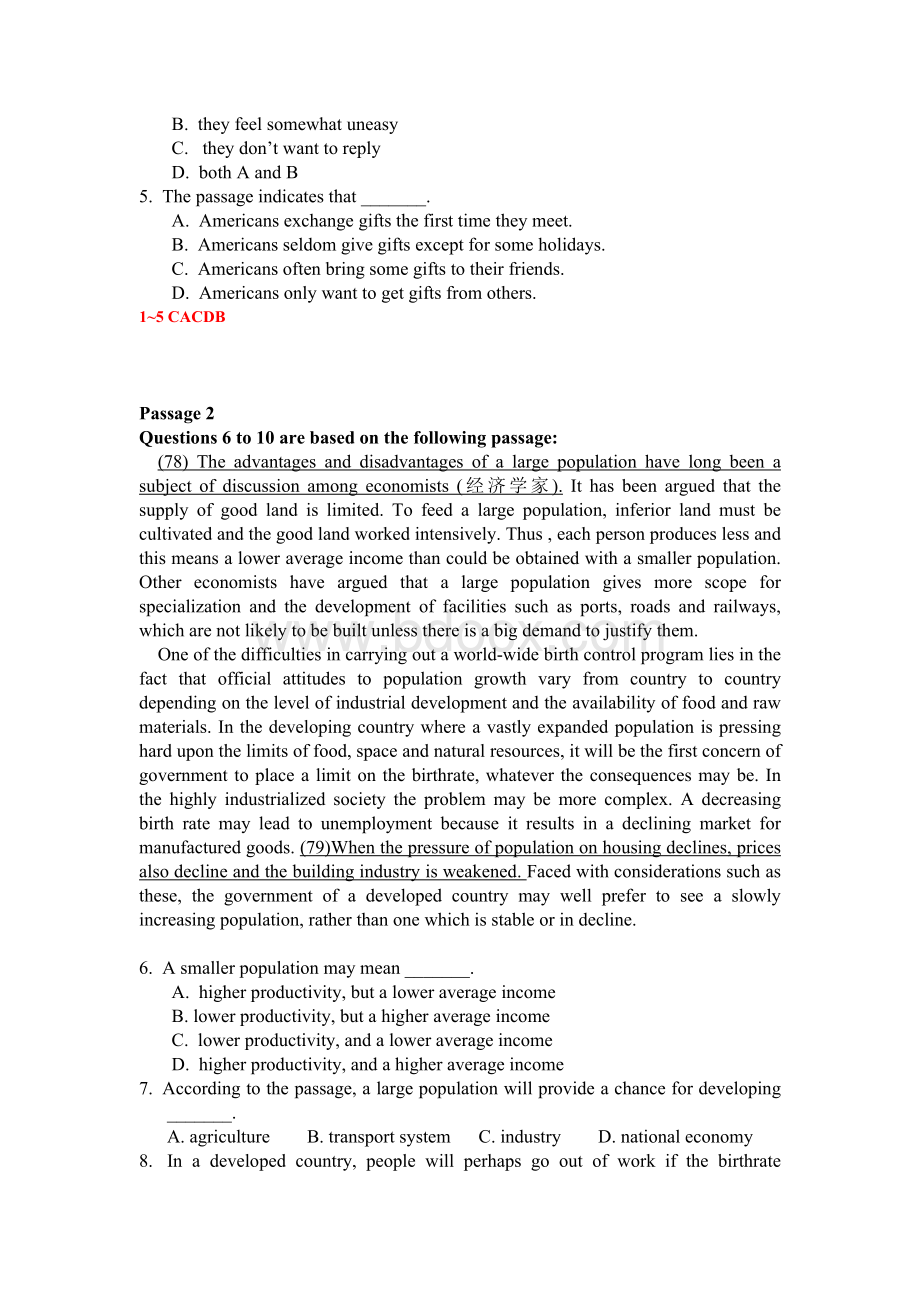 年北京地区成人本科学士学位英语统一考试A卷Word文件下载.doc_第2页