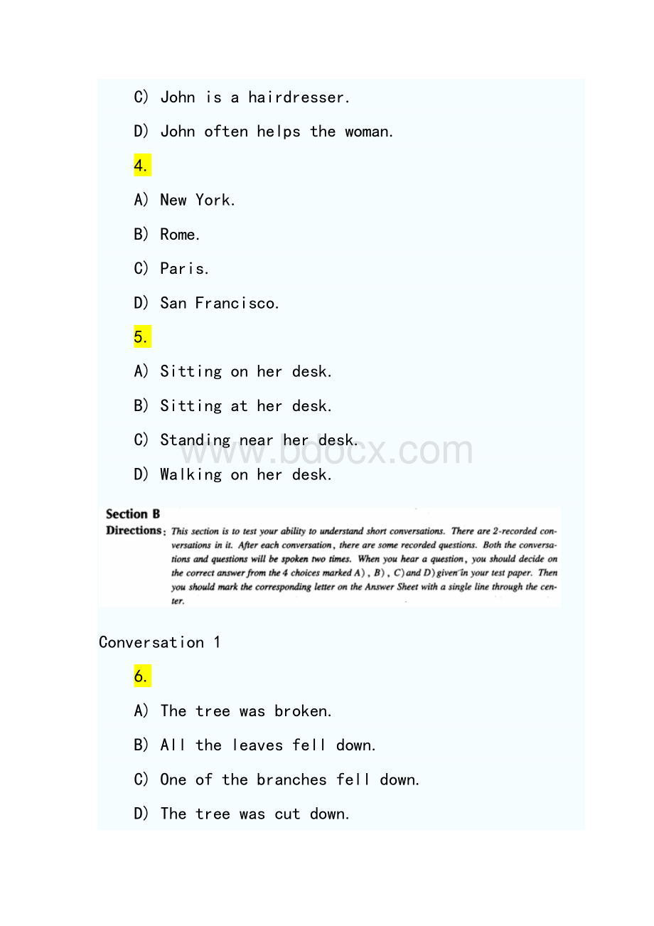 大学英语三级模拟卷(有答案解释).doc_第2页