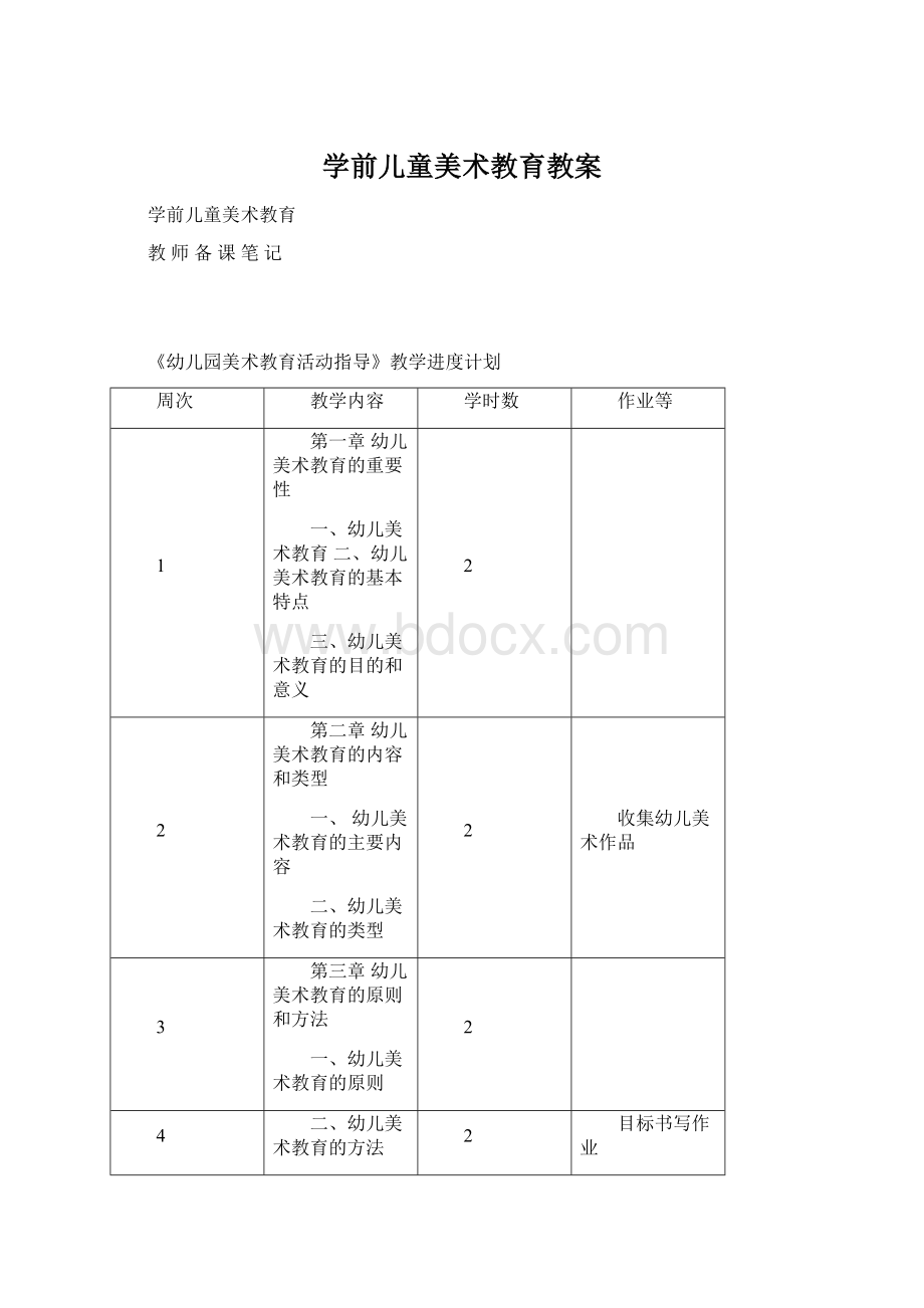 学前儿童美术教育教案.docx_第1页