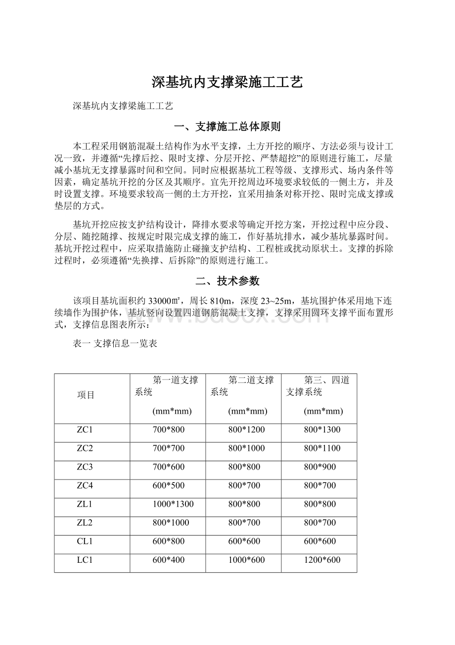 深基坑内支撑梁施工工艺.docx_第1页