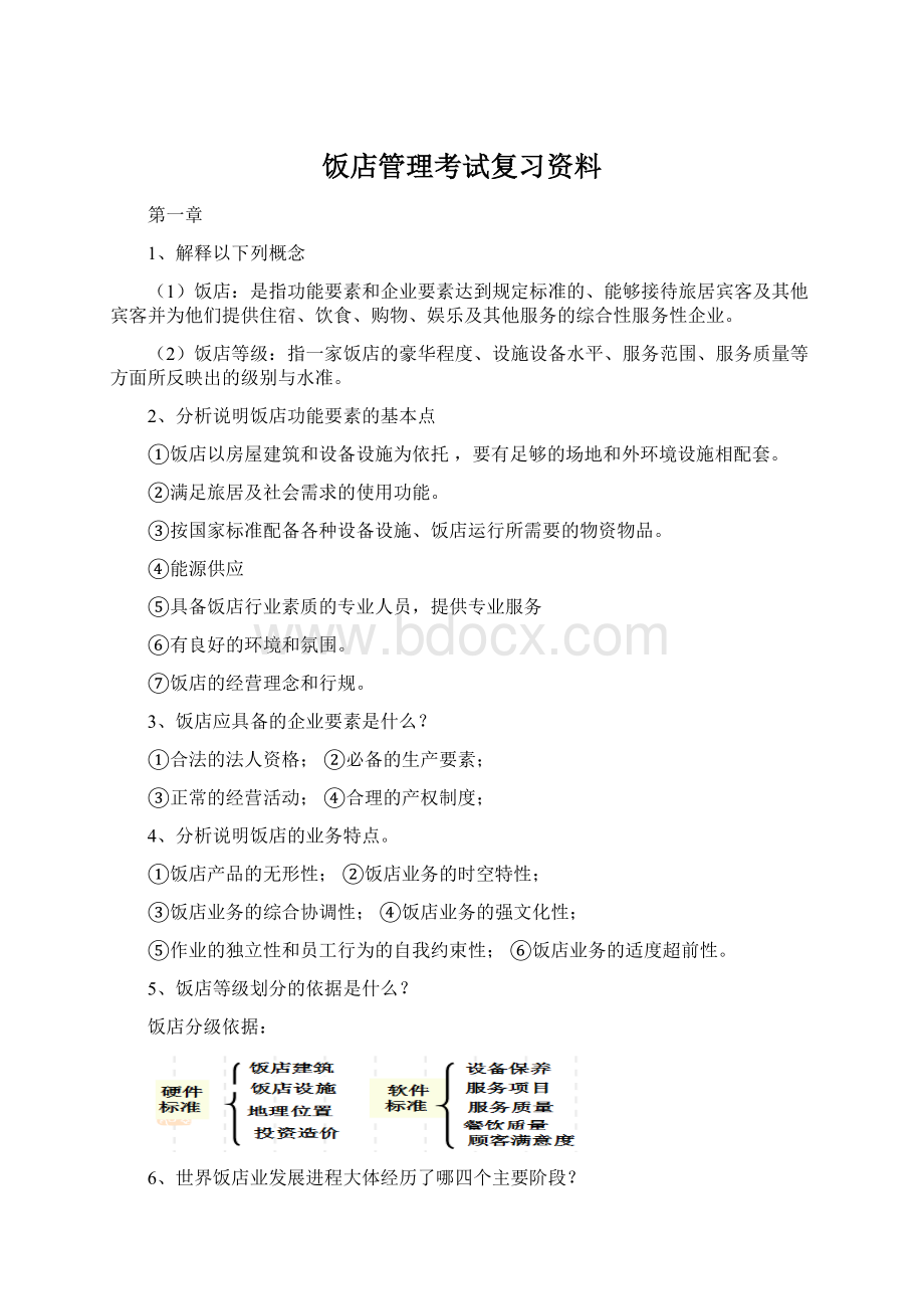 饭店管理考试复习资料Word格式.docx_第1页