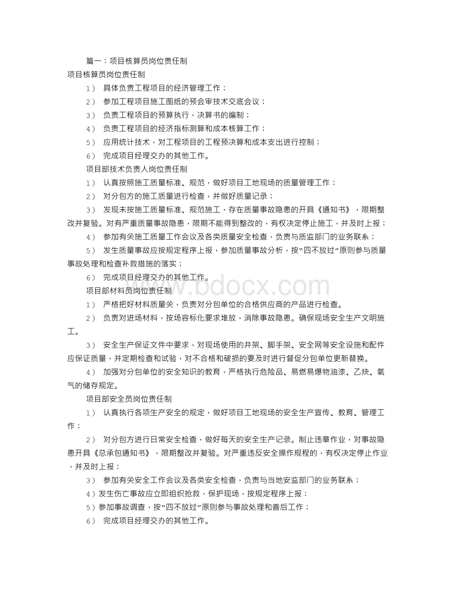 项目核算员岗位职责(共6篇)Word格式文档下载.doc_第1页