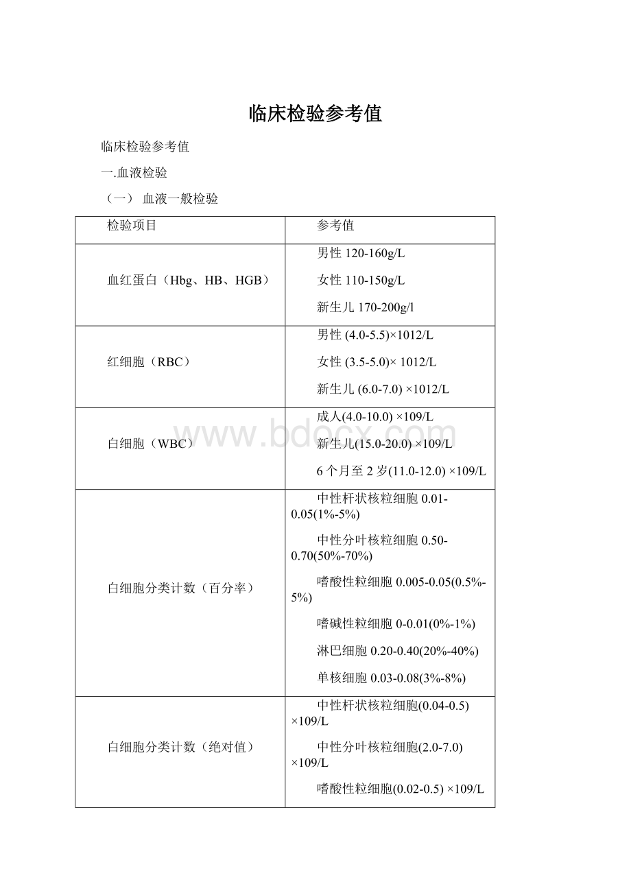 临床检验参考值Word文件下载.docx_第1页