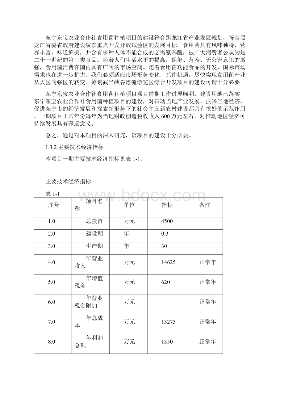 东宝食用菌项目可行性研究报告Word文档下载推荐.docx_第3页