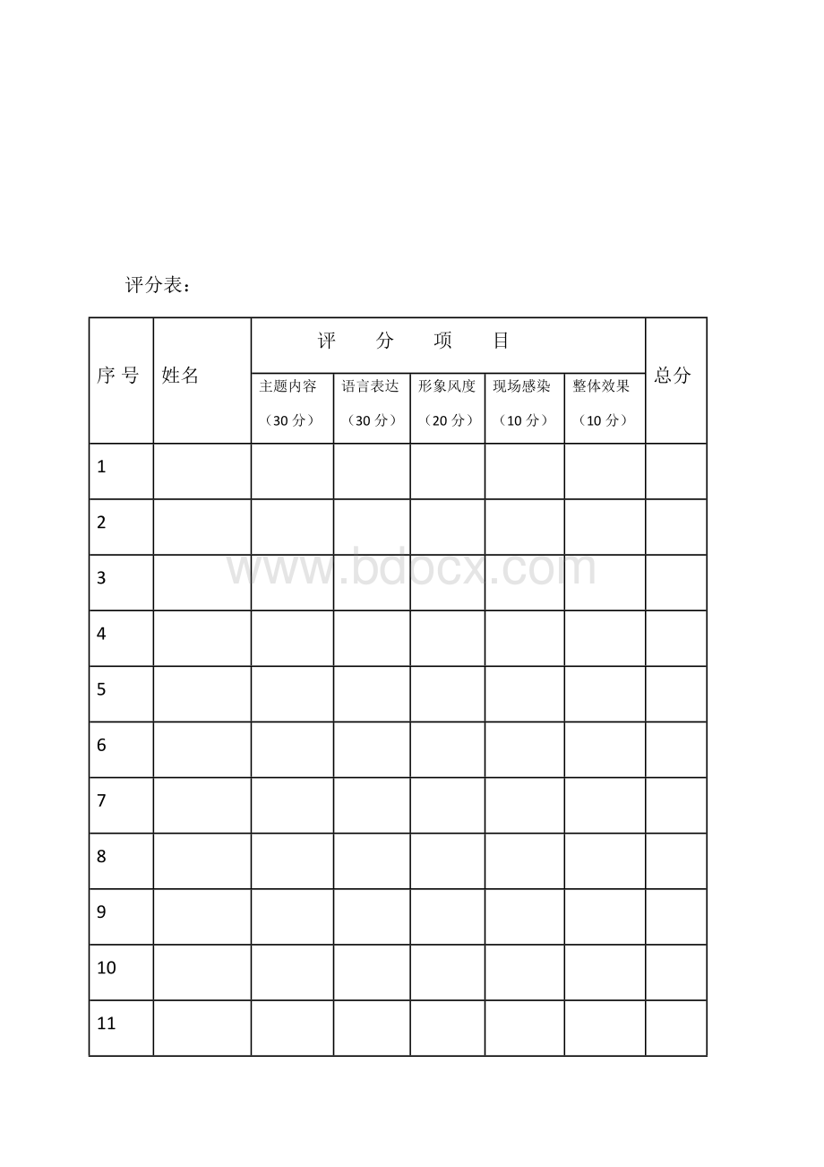 讲故事比赛评分表Word下载.docx_第2页