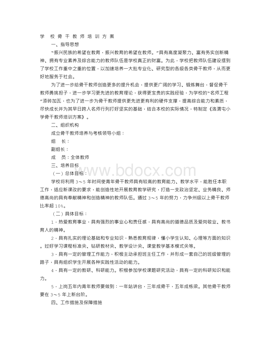 学校骨干教师工作计划文档格式.doc_第1页