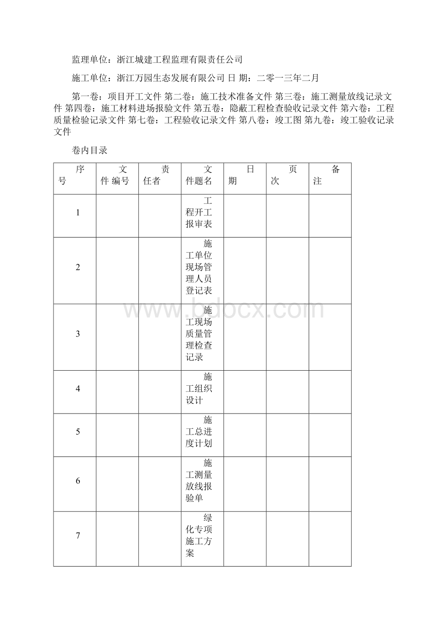 园林绿化项目工程竣工资料组卷名目.docx_第3页