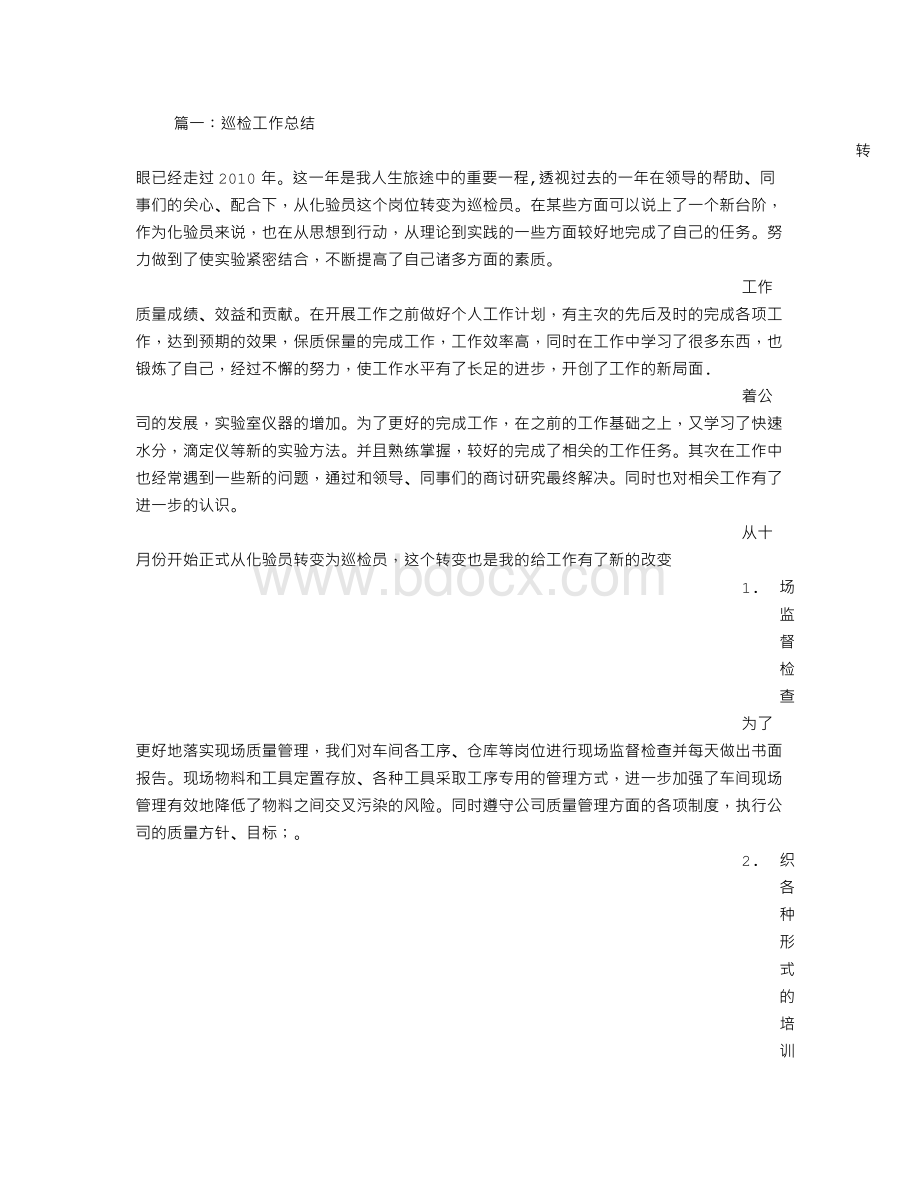 巡检员工作总结Word文档格式.doc