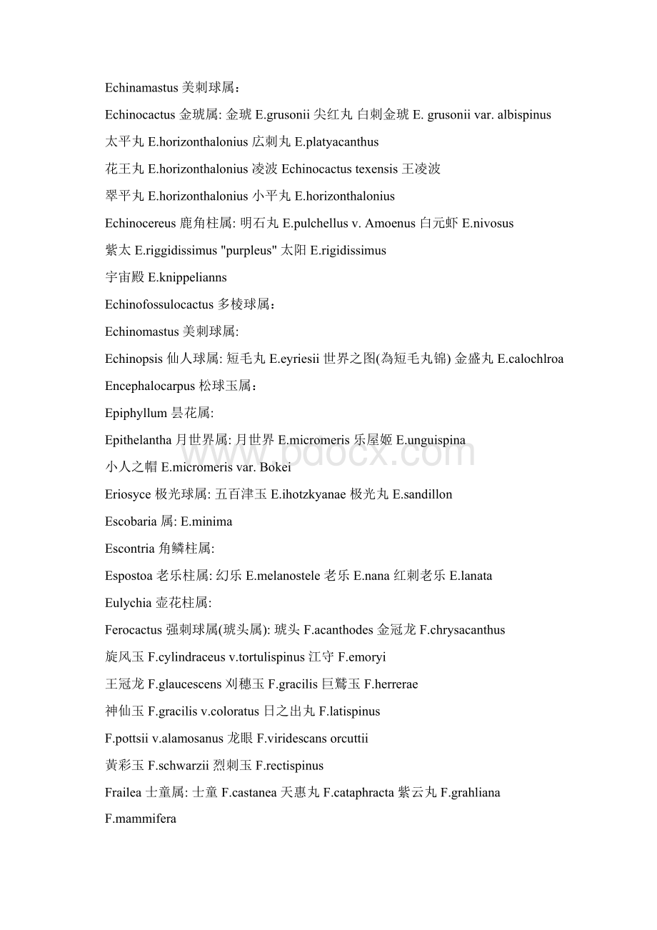 多肉植物拉丁名对照表Word文档下载推荐.docx_第3页