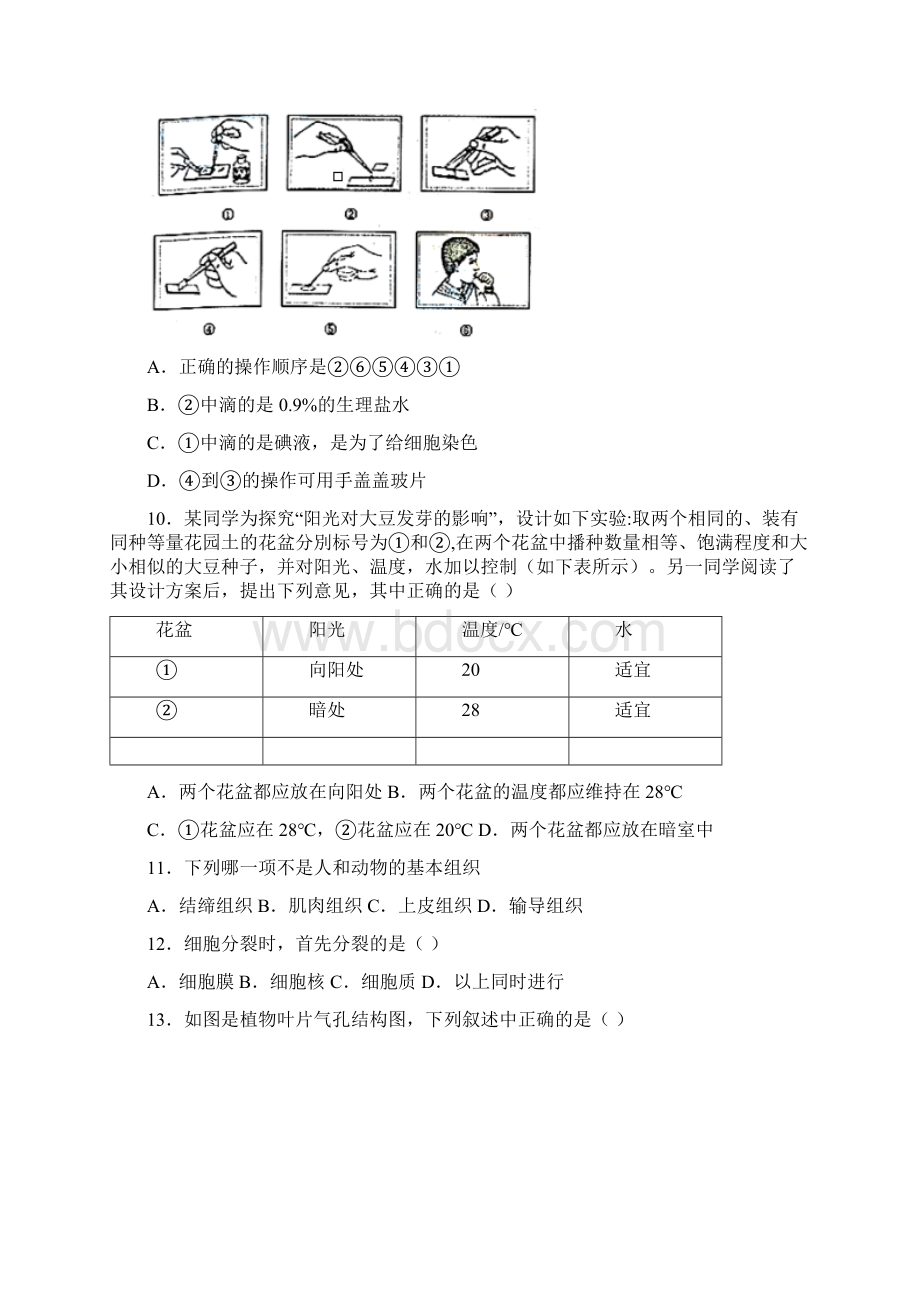 5份合集四川省名校初中五校联考学年生物七上期末检测试题.docx_第2页