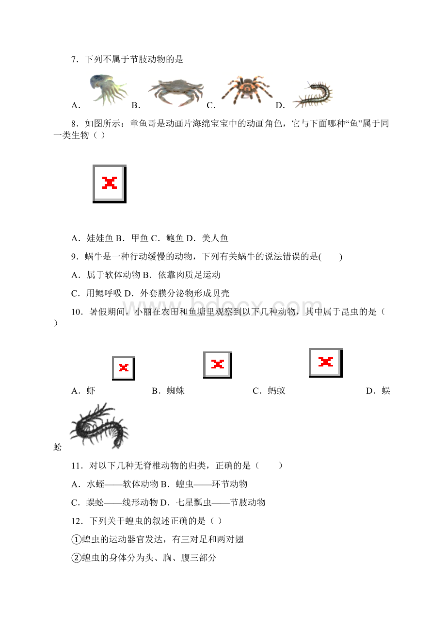 广东省高州市初中卓越联盟最新八年级联考生物试题.docx_第2页