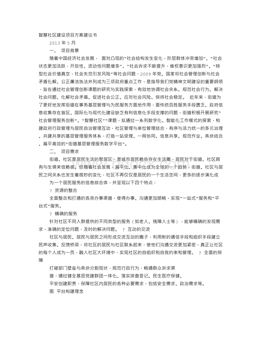 智慧社区建设方案文档格式.doc_第1页