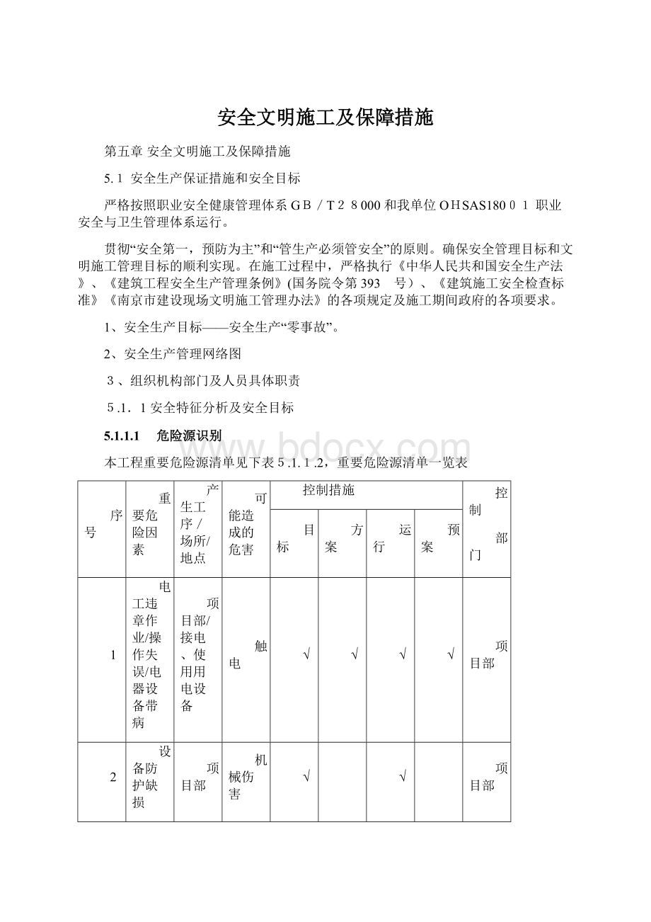 安全文明施工及保障措施Word文档格式.docx_第1页