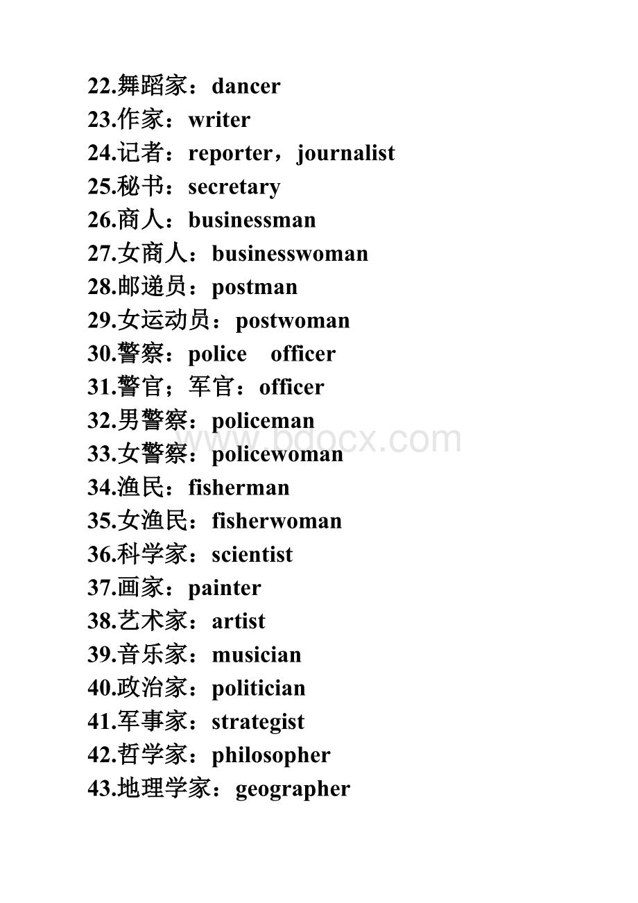 表示职业的英语单词集锦Word格式文档下载.doc_第2页