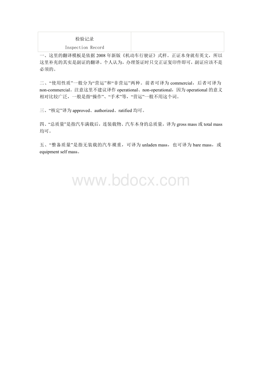 机动车行驶证英语模板文档格式.doc_第2页