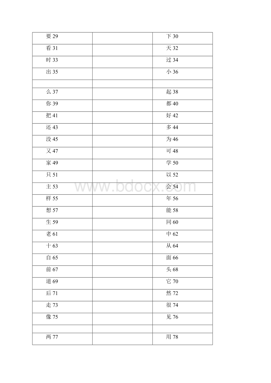 幼小衔接常用的汉字Word下载.docx_第2页