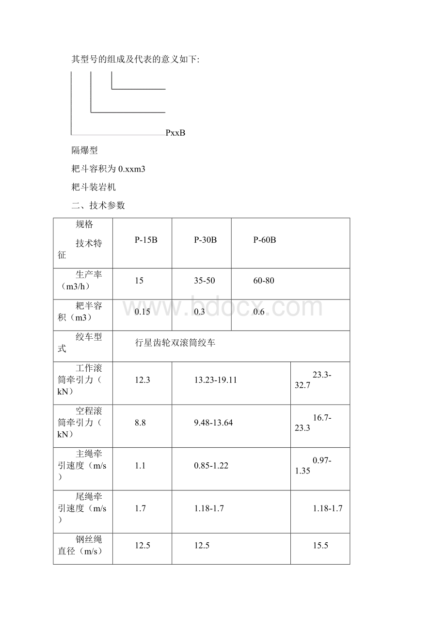 P15BP30BP30B耙斗装岩机说明书Word文档下载推荐.docx_第2页