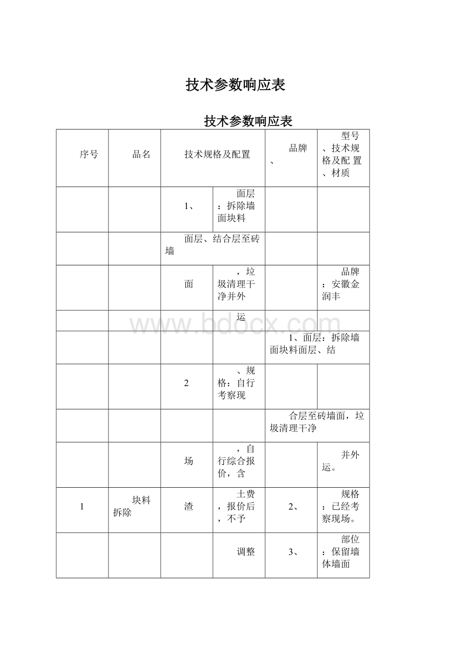 技术参数响应表.docx_第1页