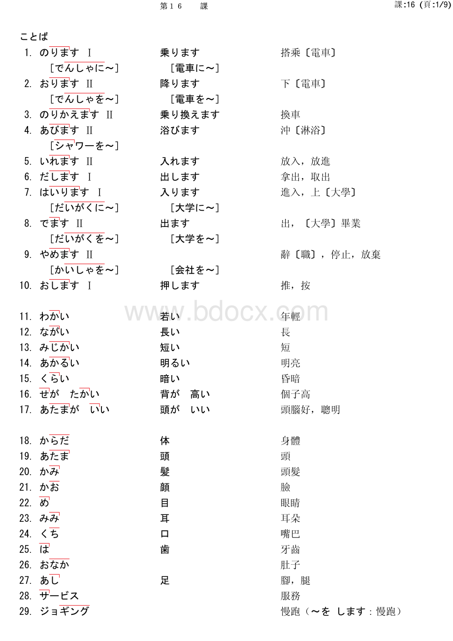 大家的日语(16-20)资料下载.pdf