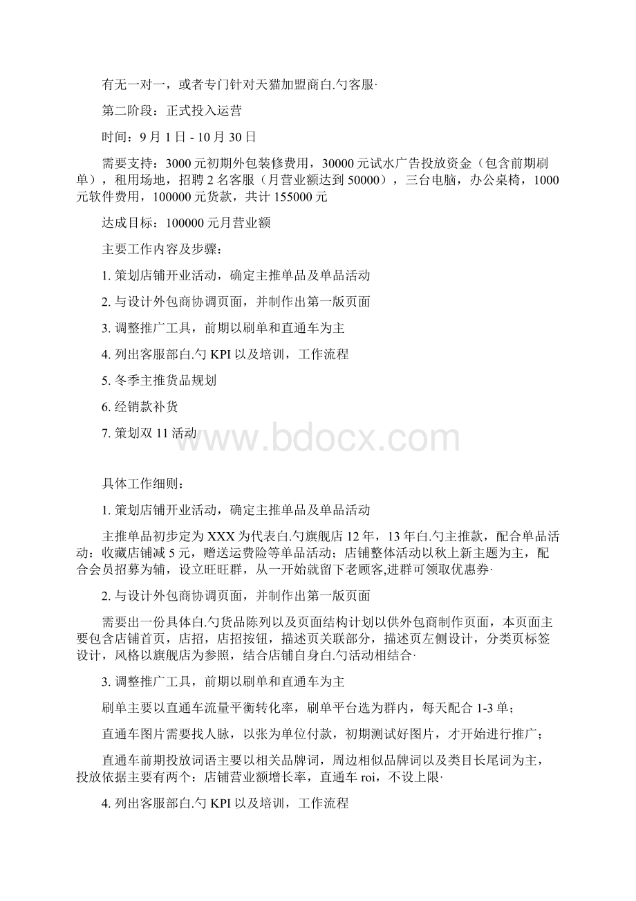 某品牌天猫专卖店运营投入实施项目商业计划书Word文件下载.docx_第2页