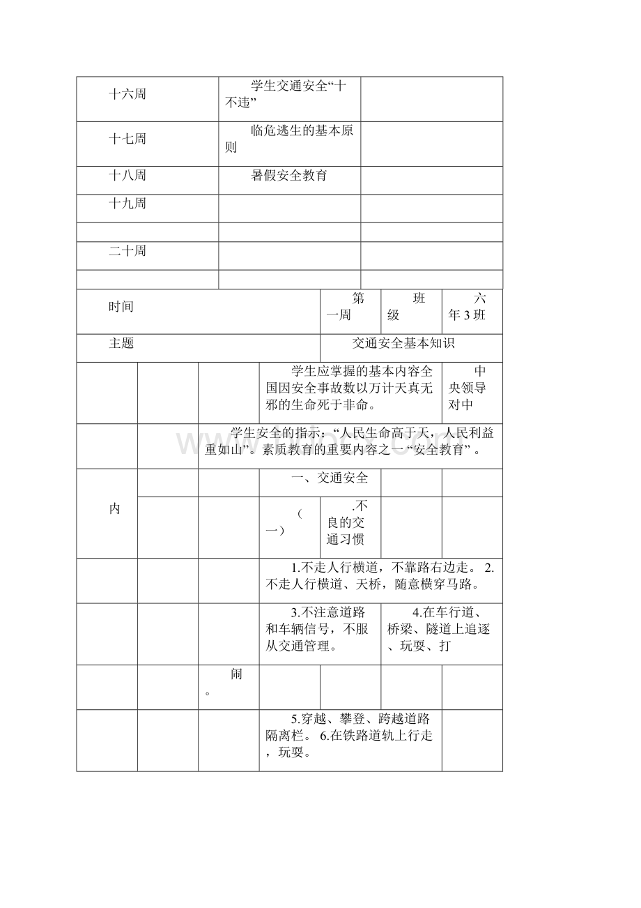 班级安全教育记录Word文件下载.docx_第2页