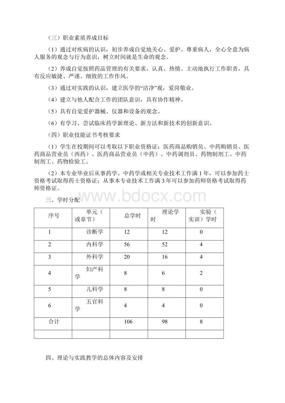 上交药学专业临床医学概论大纲Word文档下载推荐.docx_第2页