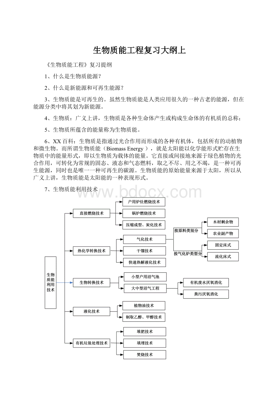 生物质能工程复习大纲上Word文档格式.docx_第1页