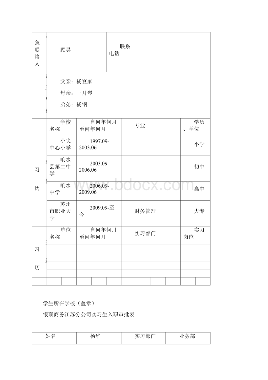 入职资料及注意事项实习生.docx_第2页