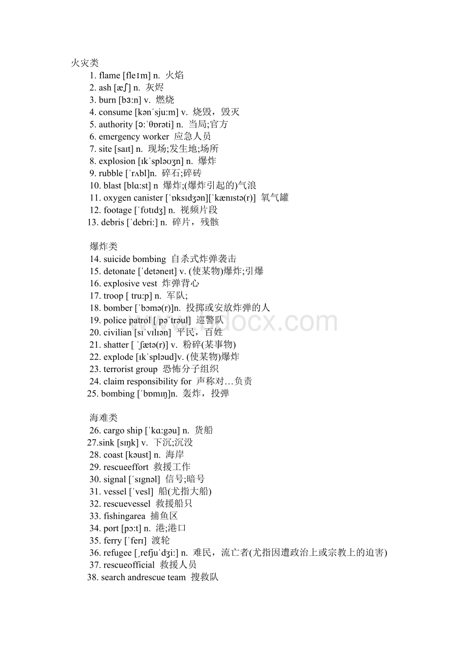 英语四级新闻听力100个高频词汇Word文档下载推荐.doc