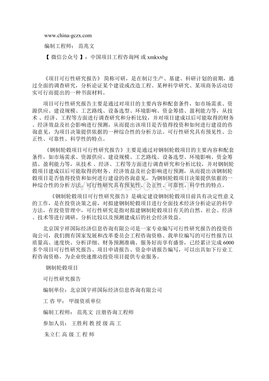 钢制轮毂项目可行性研究报告立项模板Word下载.docx_第2页