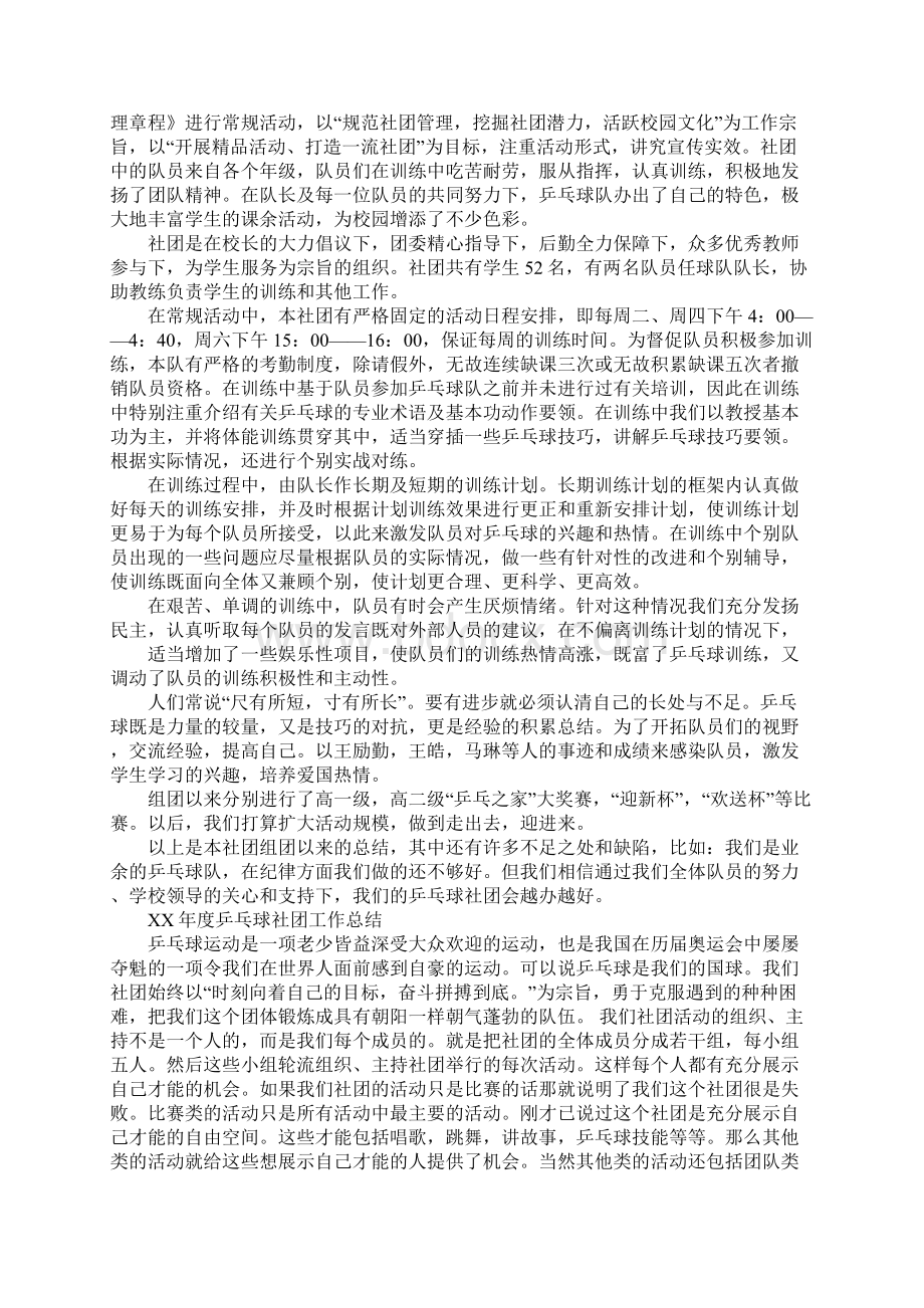 乒乓球协会年度工作总结Word文档下载推荐.docx_第3页