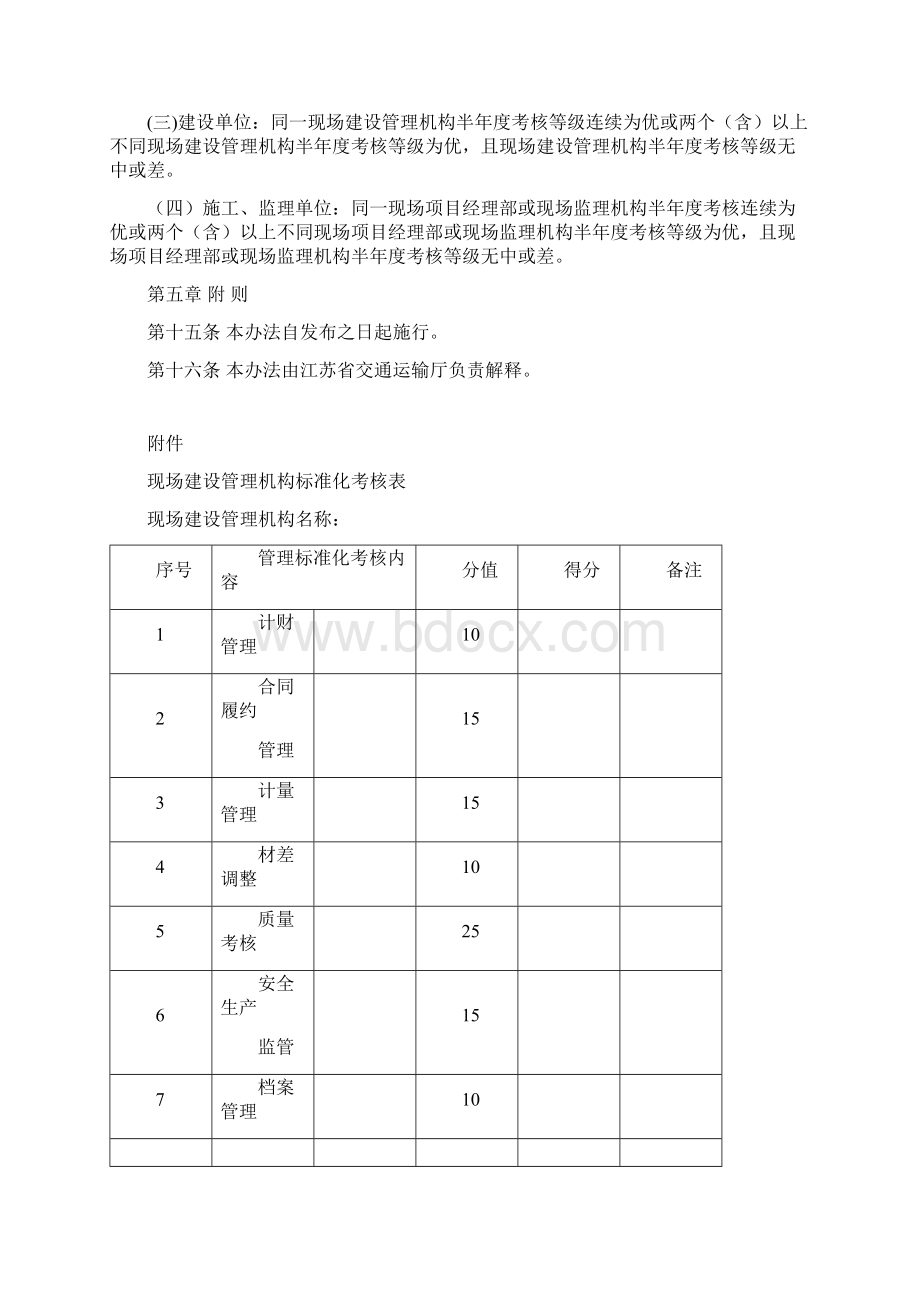 江苏省高速公路施工标准化考核办法Word文档下载推荐.docx_第3页