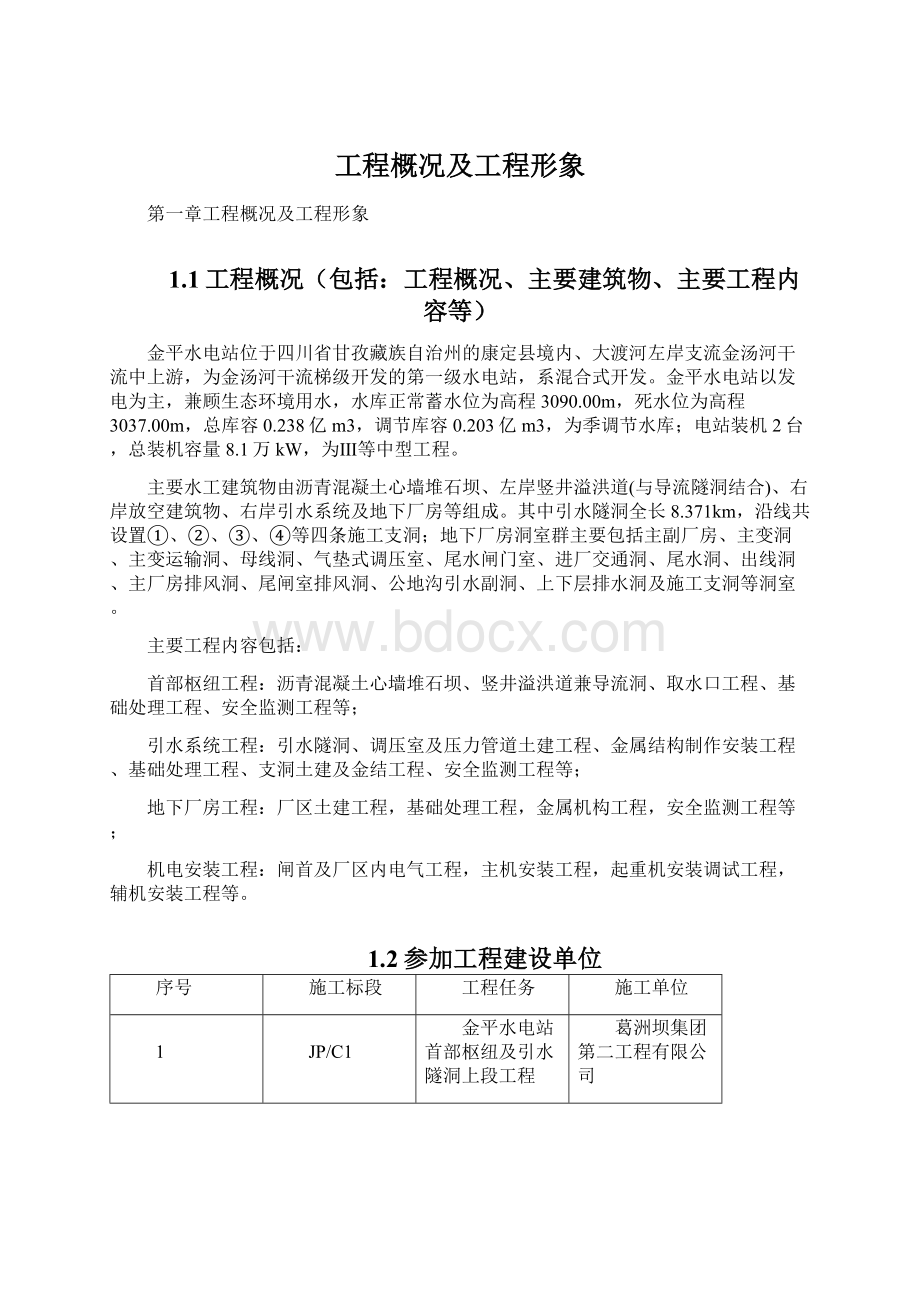 工程概况及工程形象Word下载.docx