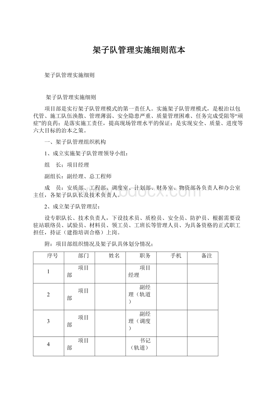 架子队管理实施细则范本Word文档格式.docx_第1页