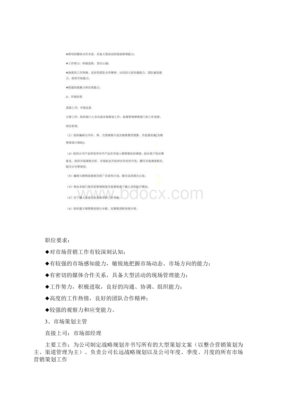 市场部主要岗位设置及工作职责Word下载.docx_第3页