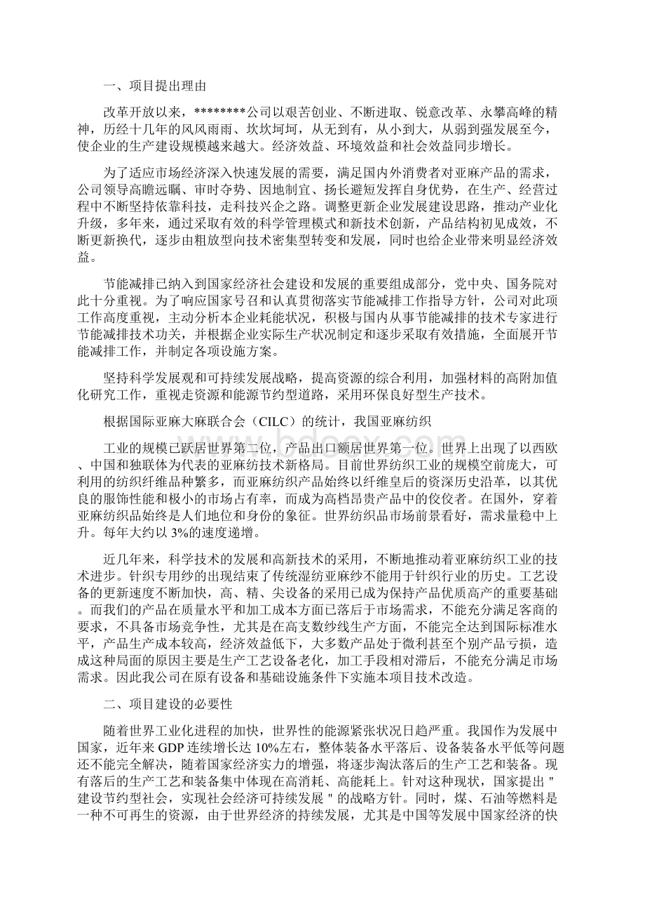 纺织厂锅炉及电力设施技术改造可行性研究报告文档格式.docx_第2页