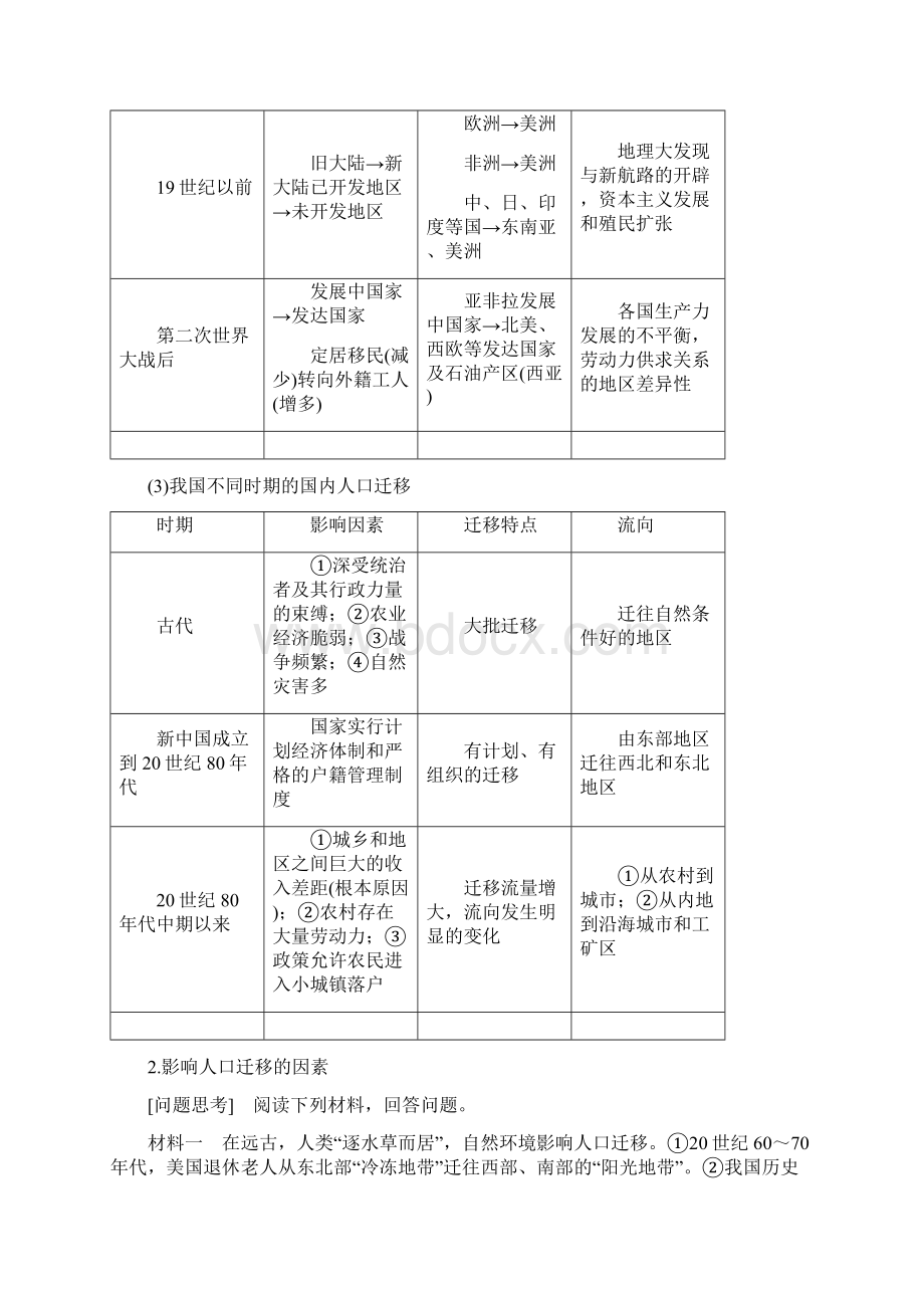 高考地理二轮温习专题六人口与环境考点16人口迁移Word格式文档下载.docx_第2页