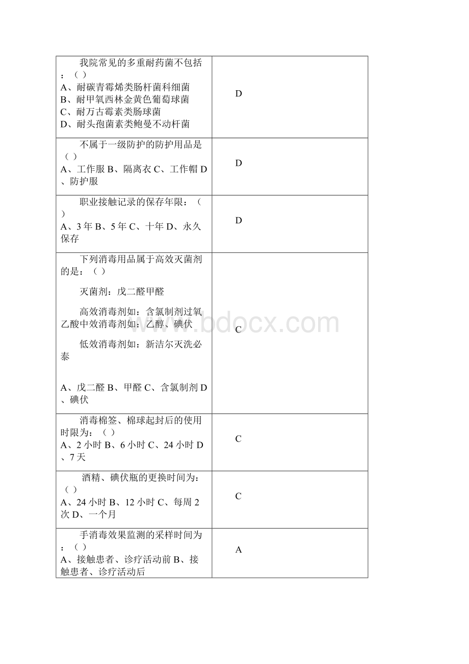 院感检验科在线考试试题Word格式文档下载.docx_第3页