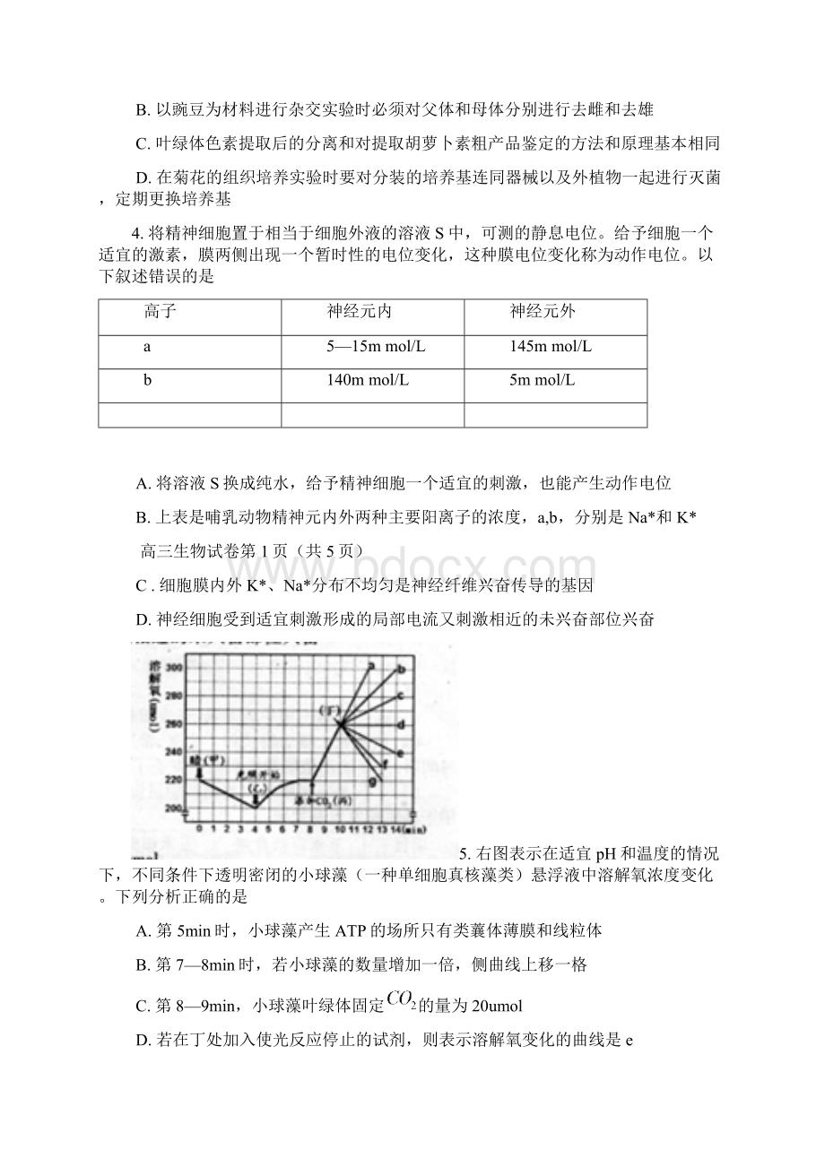 最新届四川省达州市高三第二次诊断生物试题及答.docx_第2页